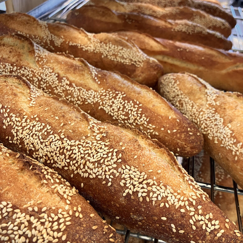 Sesame Semolina Baguettes