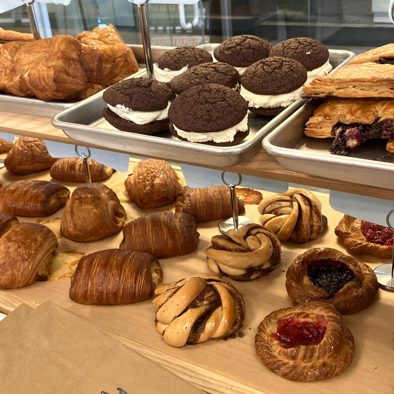 Full pastry case